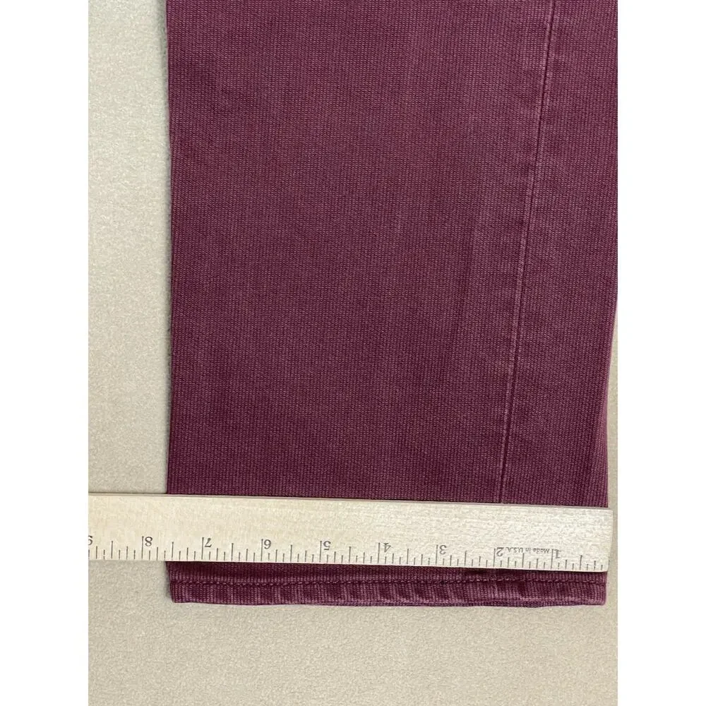 J Crew 770 Pants Mens 32x30 Burgundy Corduroy Straight Leg Mid Rise‎ Regular Fit